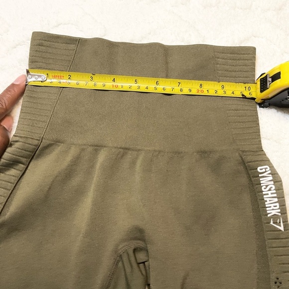 Gymshark Energy Seamless Olive Green Leggings size small - Picture 4 of 5